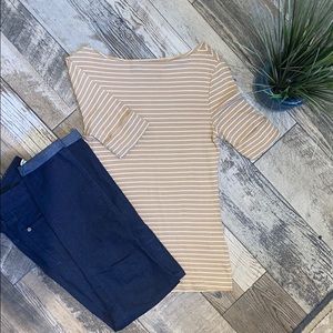 Striped 3/4 sleeve shirt